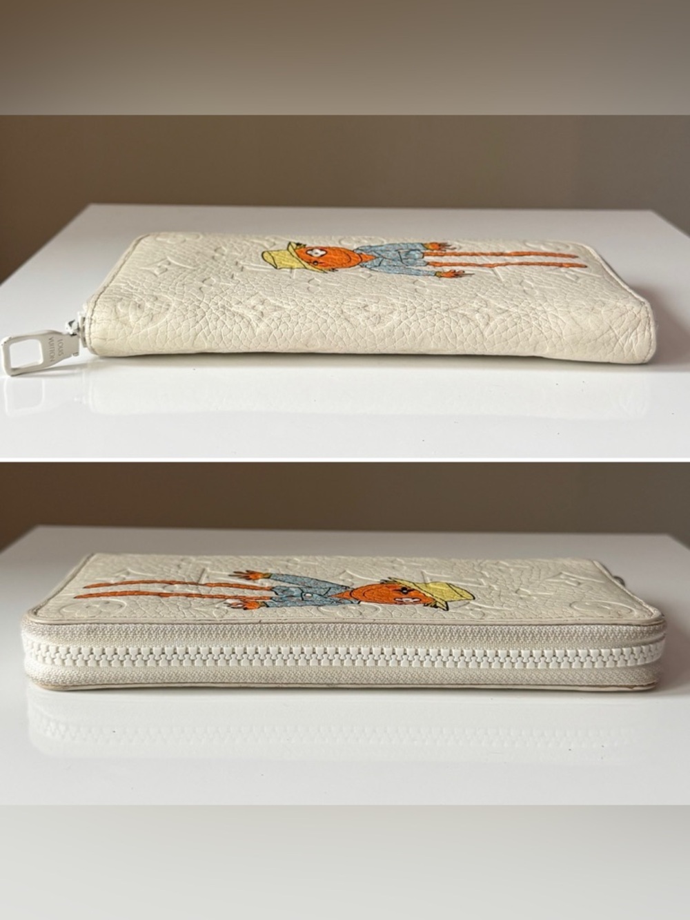 Louis Vuitton LV Friends Zippy Vertical Wallet White Taurillon Runway Unisex - Picture 6 of 15